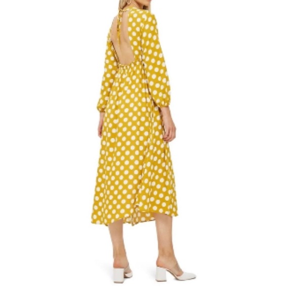 Dresses & Skirts - Polka Dot Double Slit TopShop Dress